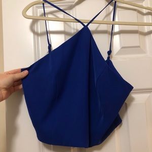 Superdown blue crop top